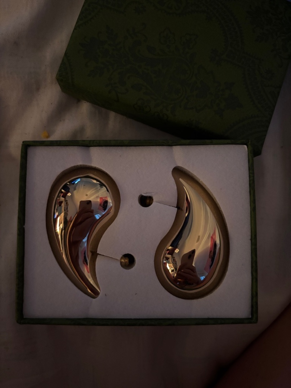 Neiman Marcus Gold Teardrop Sculptural Earrings